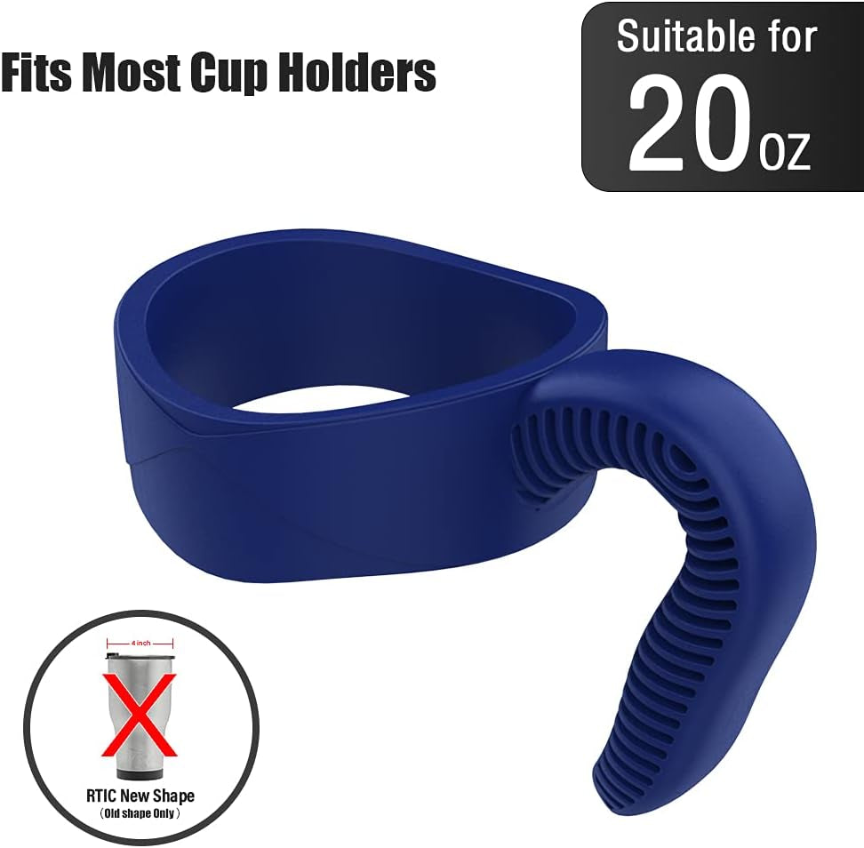 Tumbler Handle Fits for 20 OZ YETI, OZARK TRAIL, Rambler Tumbler(Navy Blue,Handle Only,Cup Not Include)