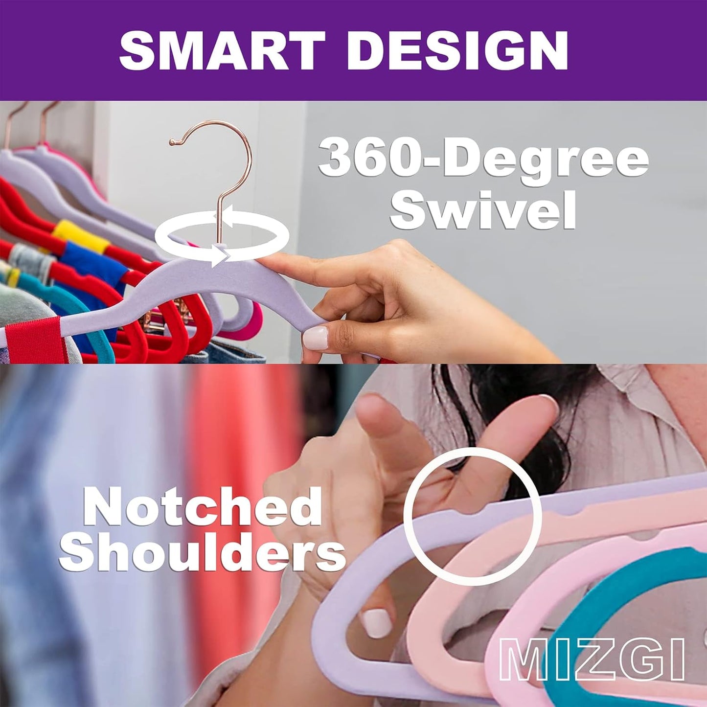 Premium Velvet Hangers (50 Pack) Heavy Duty - Non Slip Felt Hangers - Aqua Blue - Rose Gold Hooks,Space Saving Clothes Hangers,Durable Strong Hangers for Suits,Coats