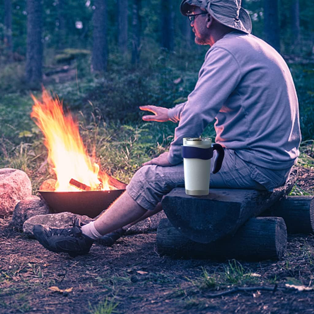 Tumbler Handle Fits for 20 OZ YETI, OZARK TRAIL, Rambler Tumbler(Navy Blue,Handle Only,Cup Not Include)