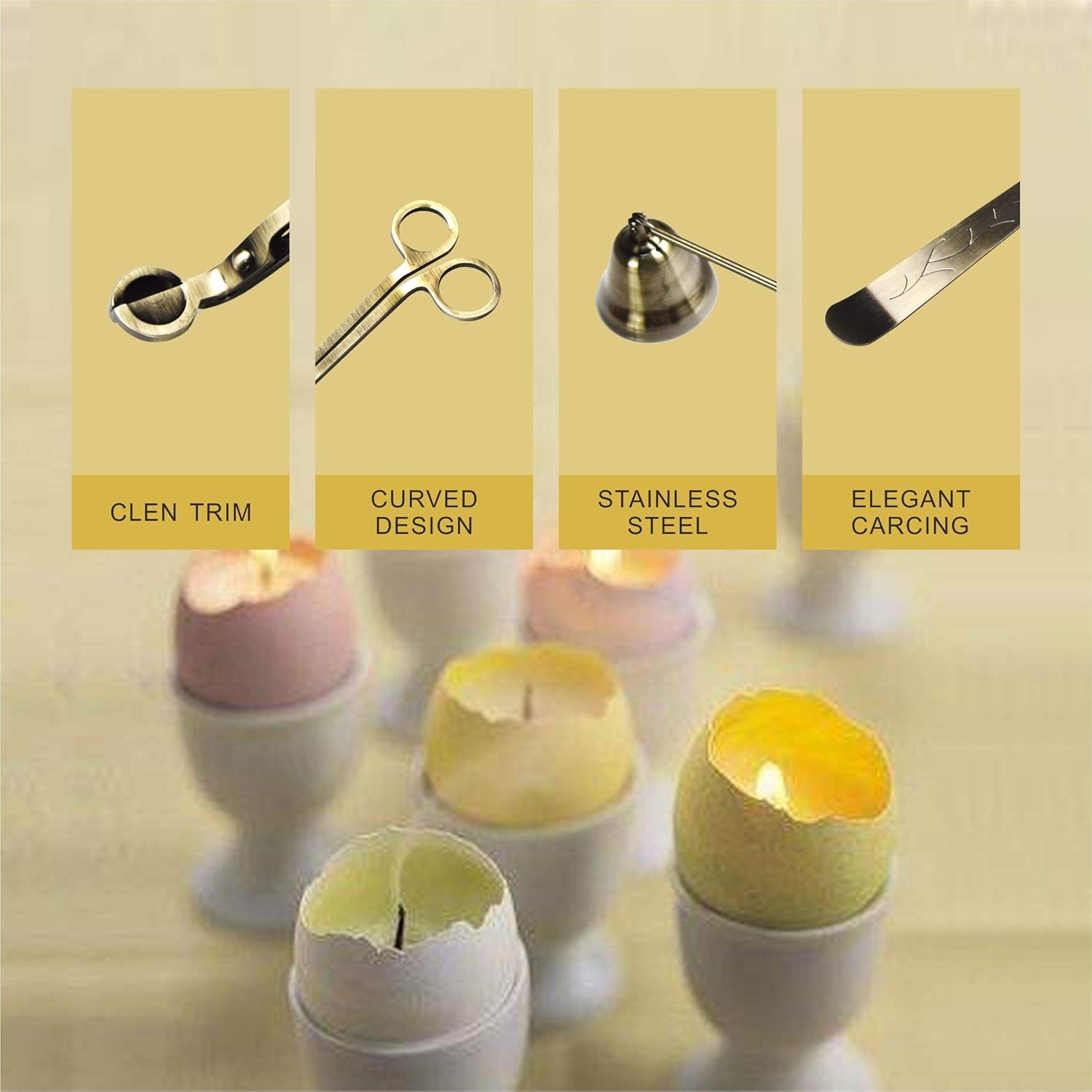 Candle Snuffer,Candle Wick Trimmer, 3 in 1 Candle Tools Candle Accessory Set Candle Cutter Candle Maintenance Kit and Candle Wick Dipper with Gift Package for Candle Lover (Antique Bronze)