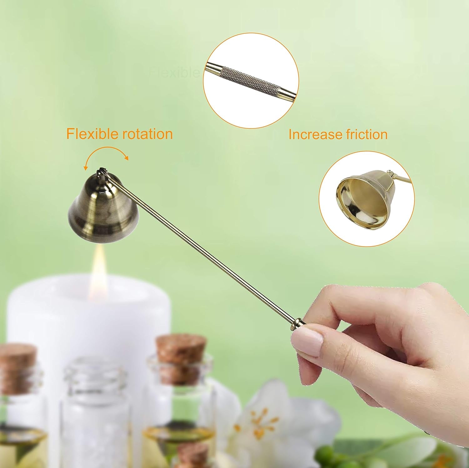 Candle Snuffer,Candle Wick Trimmer, 3 in 1 Candle Tools Candle Accessory Set Candle Cutter Candle Maintenance Kit and Candle Wick Dipper with Gift Package for Candle Lover (Antique Bronze)